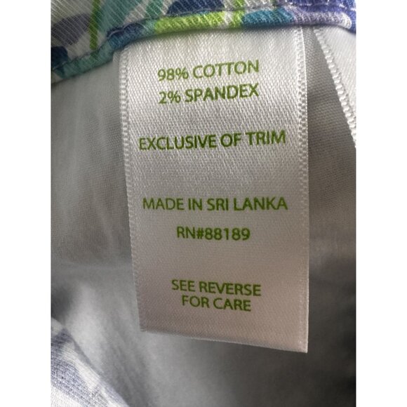 Lilly Pulitzer Womens Pants Size 8 Tropical Print Stretch Cotton Mid Rise Resort - Picture 4 of 11